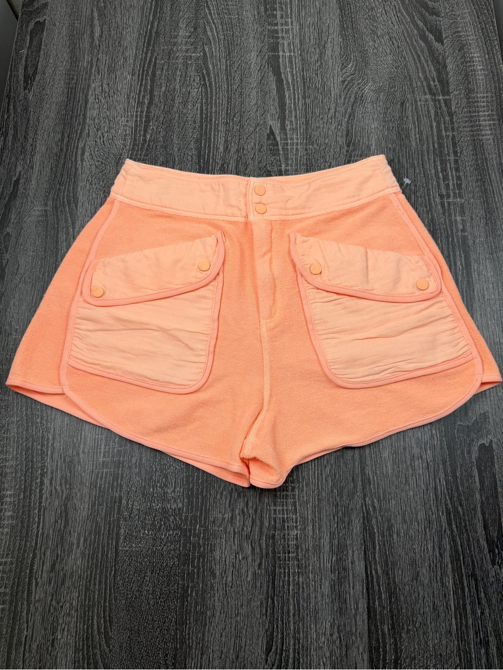 Free People Movement Terry Cloth Cargo Shorts Women's Size M NWOT
